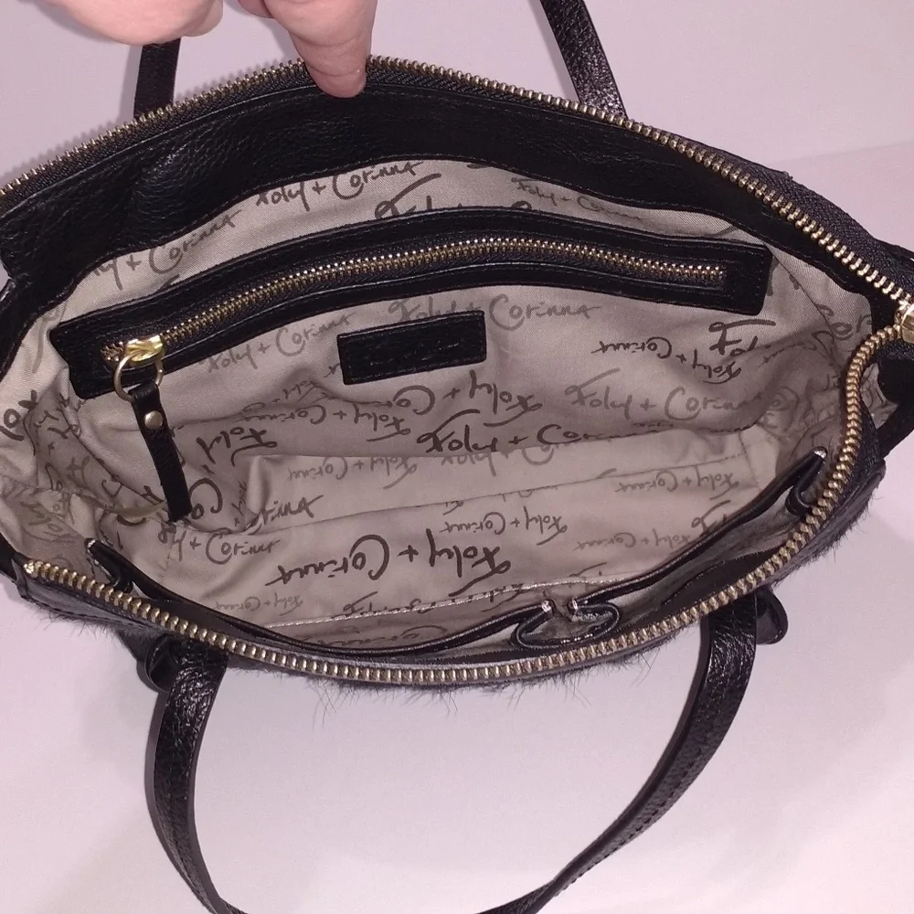 Foley + Corinna Tight Rope Calf Hair Mini Satchel